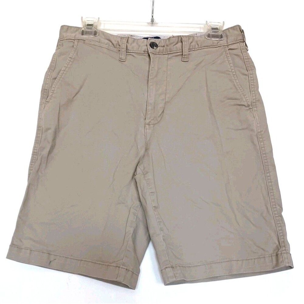George Men's Shorts Size 30 Beige Flat Front Regular Fit Casual